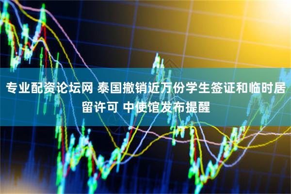 专业配资论坛网 泰国撤销近万份学生签证和临时居留许可 中使馆发布提醒